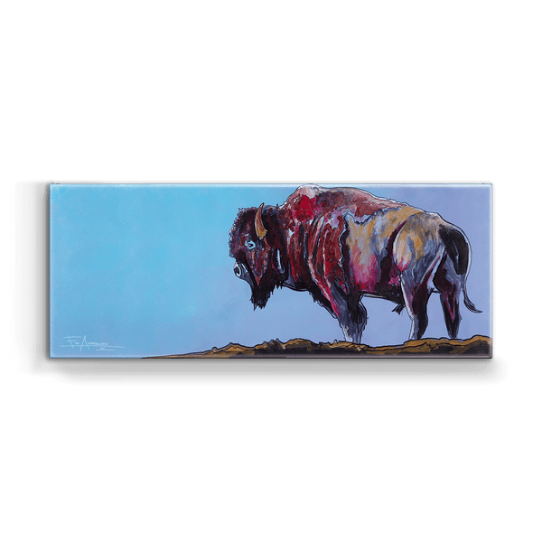 Bison on the Edge: Metal Box Art