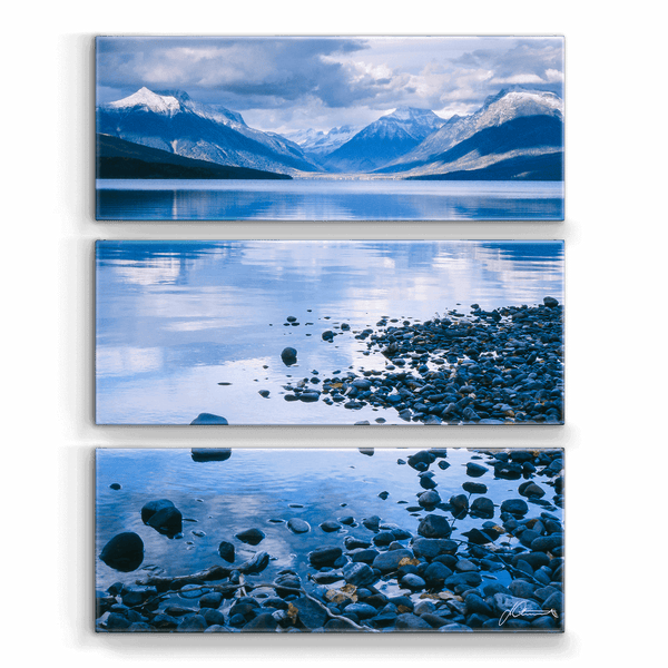 Lake McDonald: 3-Piece Metal Box Art