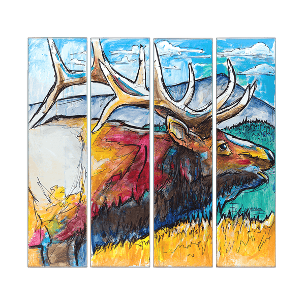 Elk Tetra: 4-Piece Metal Box Art