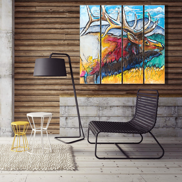 Elk Tetra: 4-Piece Metal Box Art