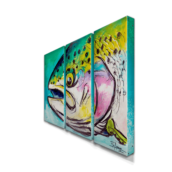 River Rainbow: 3-Piece Metal Box Art