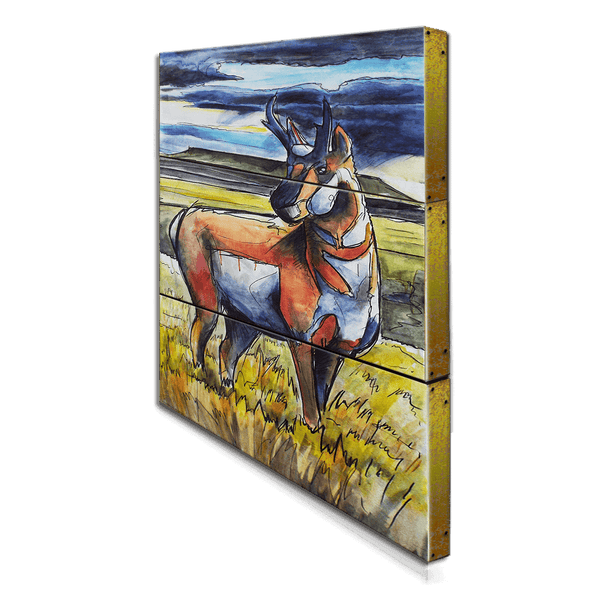 Wild Plains of the Pronghorn Antelope: 3-Piece Metal Box Art
