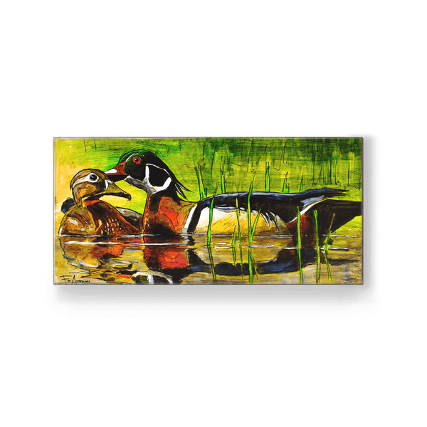 Wood Ducks: Metal Box Art