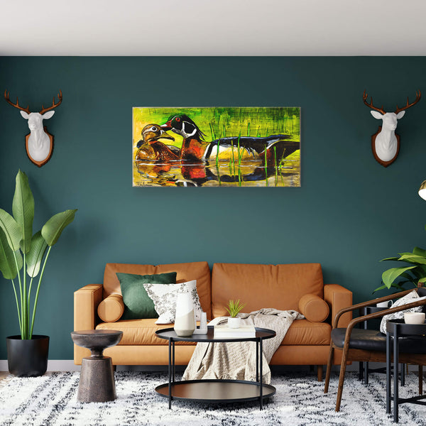Wood Ducks: Metal Box Art