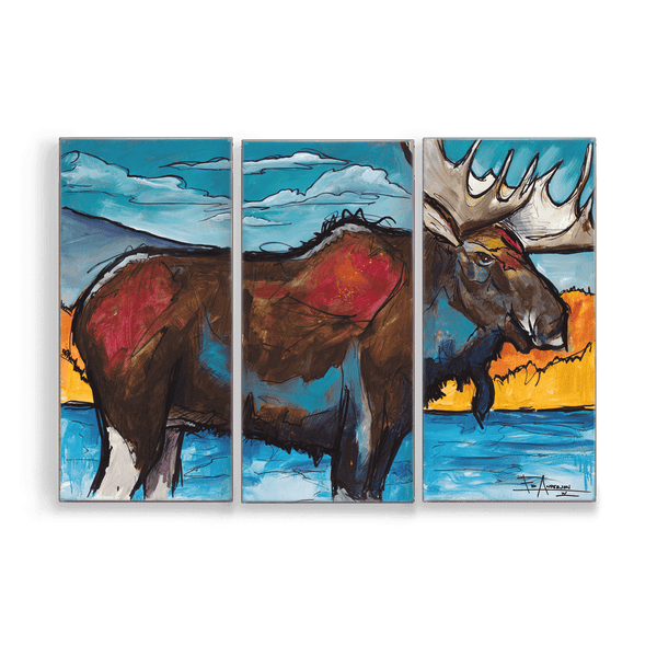The Majestic Moose: 3-Piece Metal Box Art