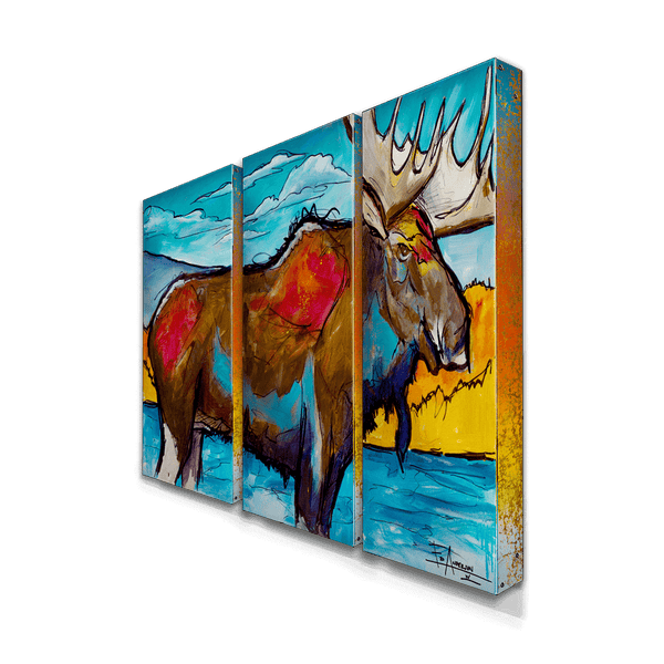 The Majestic Moose: 3-Piece Metal Box Art