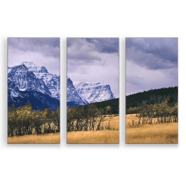 East Glacier: 3-Piece Metal Box Art