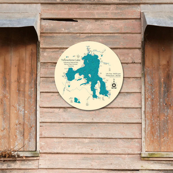 Yellowstone Lake - Aluminum Shaped Wall Art