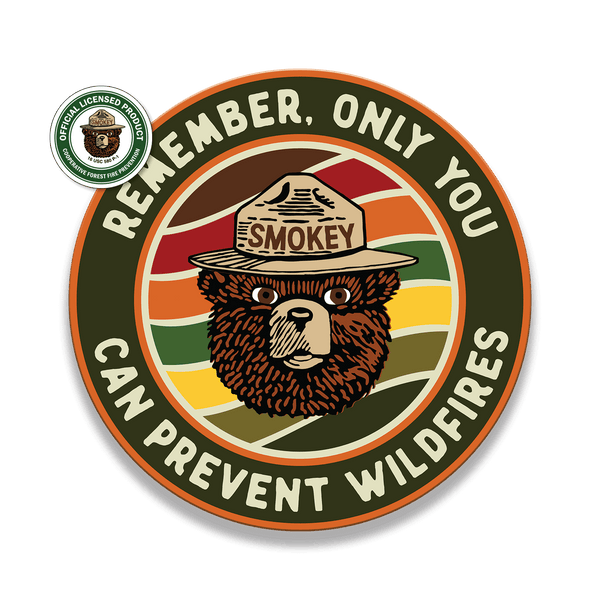 Smokey Bear Remember Circle - Aluminum Shaped Wall Art
