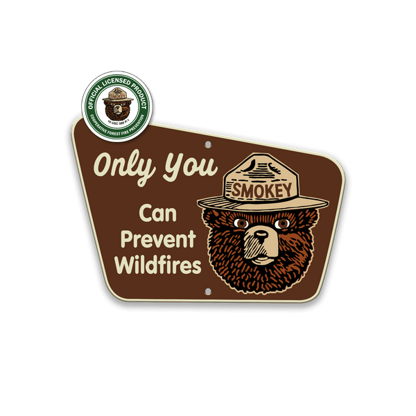Smokey Bear Only You NFS - Aluminum Shaped Wall Art