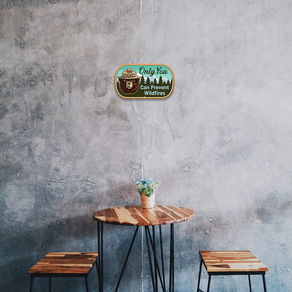 Smokey Bear Only You Oval - Aluminum Shaped Wall Art