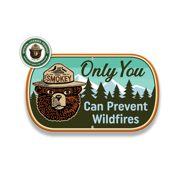 Smokey Bear Only You Oval - Aluminum Shaped Wall Art