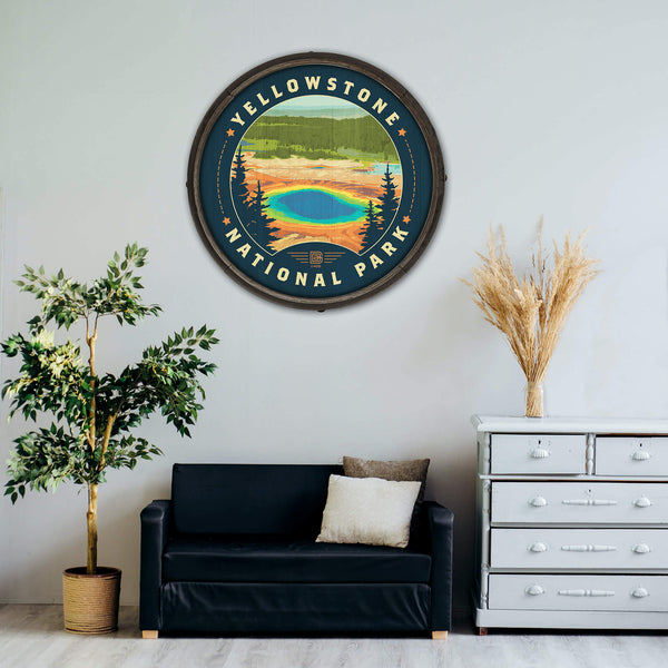 Grand Prismatic Spring, Yellowstone - Barrel End Wall Art