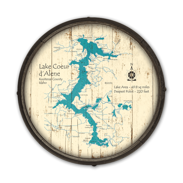 Lake Coeur d'Alene, Idaho on a Barrel End