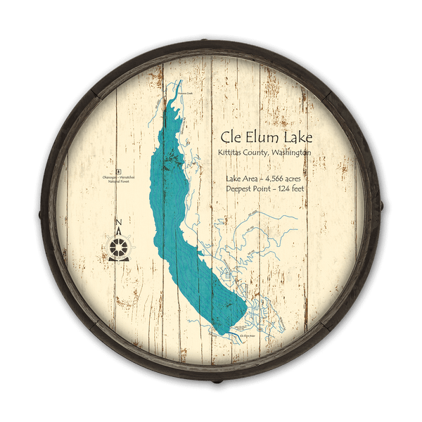 Cle Elum Lake, Washington on a Barrel End