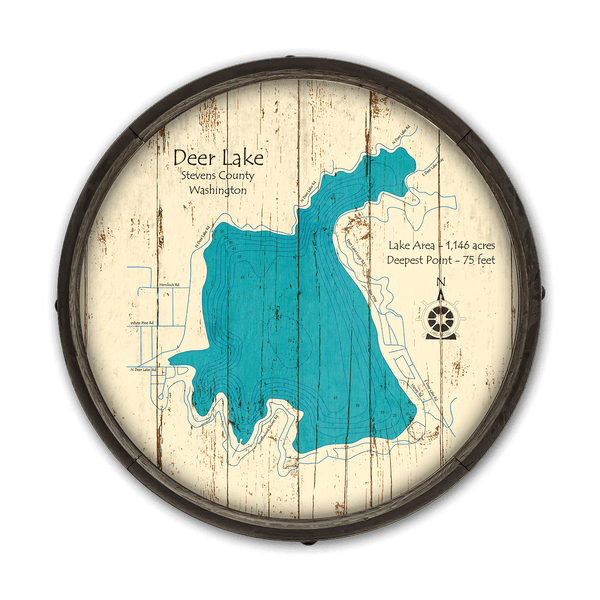 Deer Lake, Washington on a Barrel End