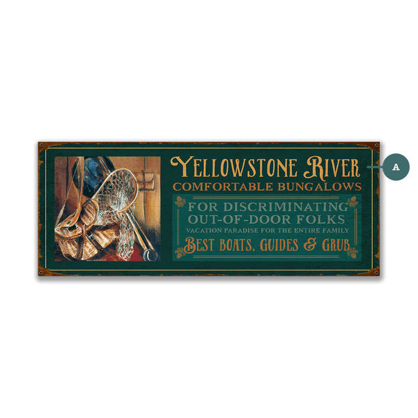 Yellowstone River Bungalows - Wood & Metal Wall Art