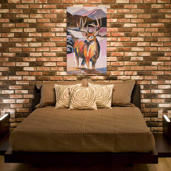 Contemporary Buck - Wood & Metal Wall Art