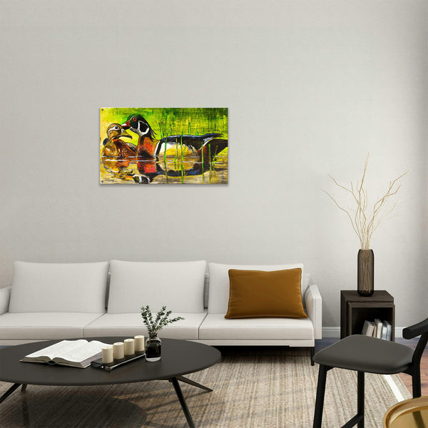 Wood Ducks - Wood & Metal Wall Art