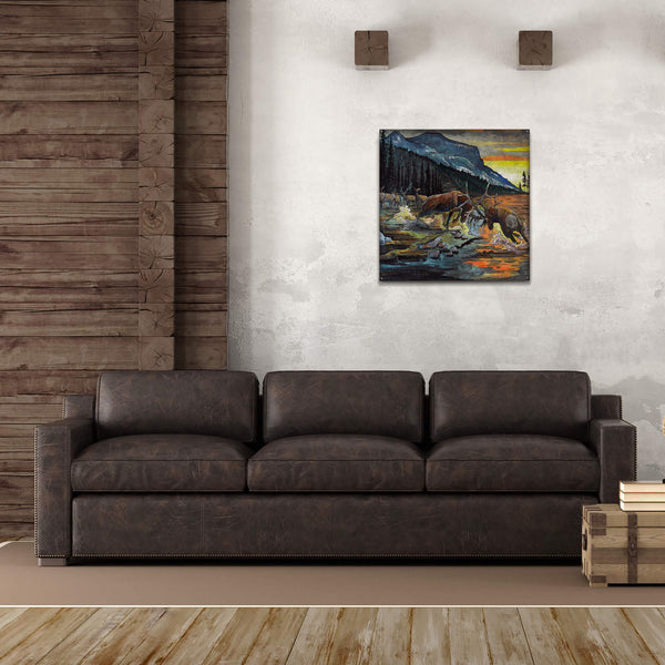 Bull Fight - Wood & Metal Wall Art