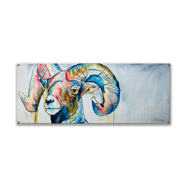Rocky Mountain Ram - Wood & Metal Wall Art