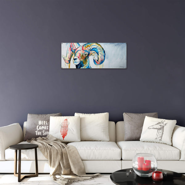 Rocky Mountain Ram - Wood & Metal Wall Art