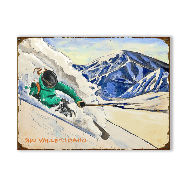 Ski the Dream in Sun Valley - Wood & Metal Wall Art