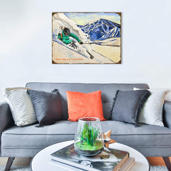 Ski the Dream in Sun Valley - Wood & Metal Wall Art