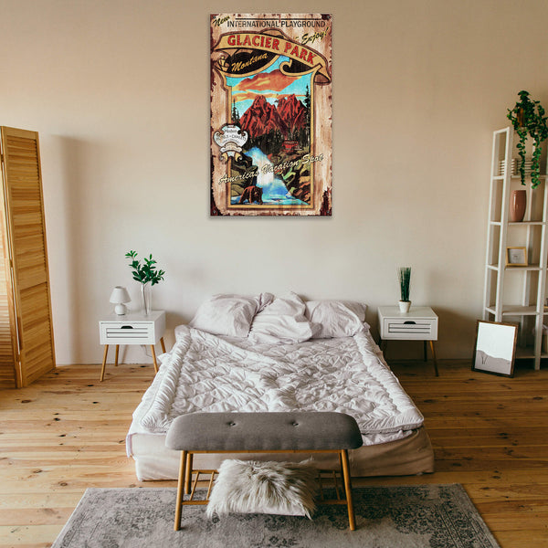 Glacier Park - International Playground - Wood & Metal Wall Art