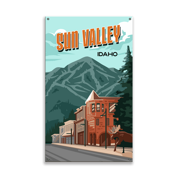 Sun Valley & Bald Mountain: Smooth Finish - Wood & Metal Wall Art