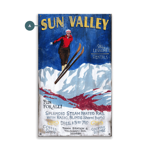Ski Sun Valley - Wood & Metal Wall Art