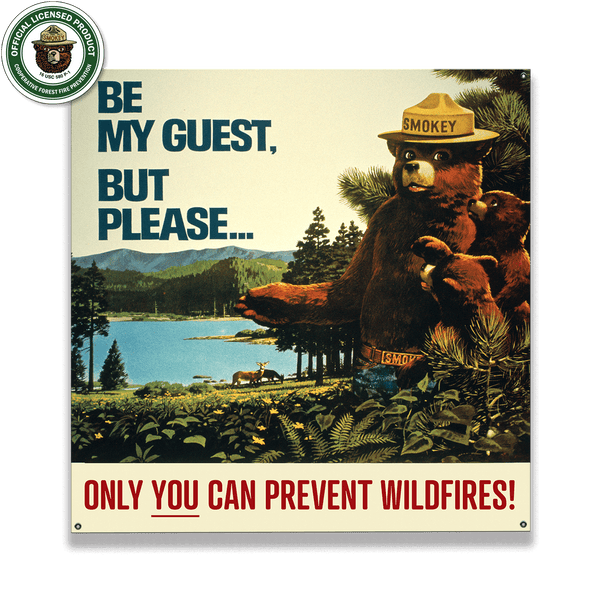 Smokey Bear 1967 Be My Guest: Generic - Wood & Metal Wall Art