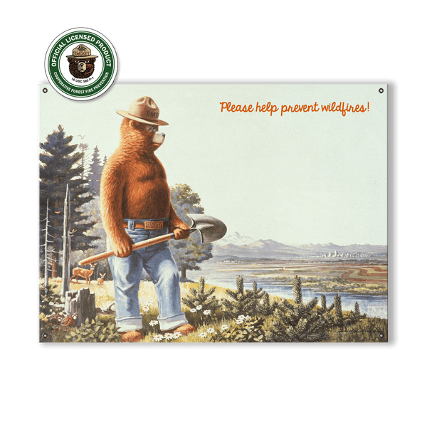 Smokey Bear 1984 On Guard: Generic - Wood & Metal Wall Art