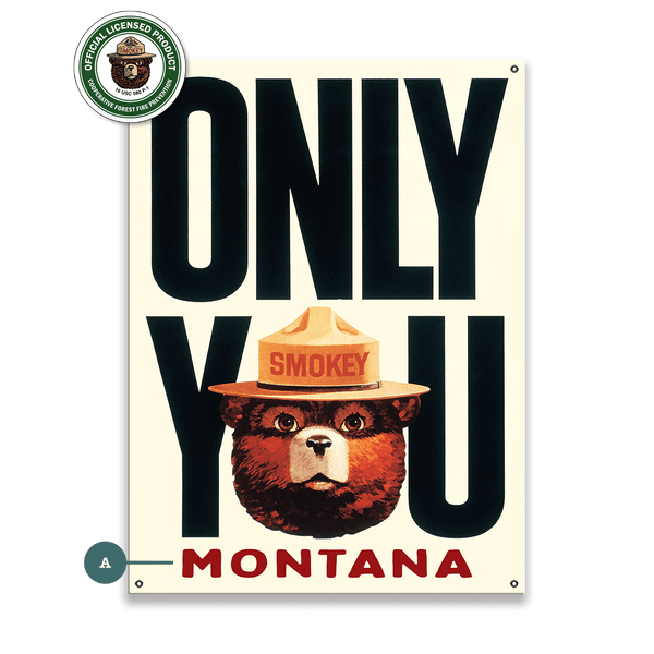 Smokey Bear 1981 Only You: Personalized - Wood & Metal Wall Art