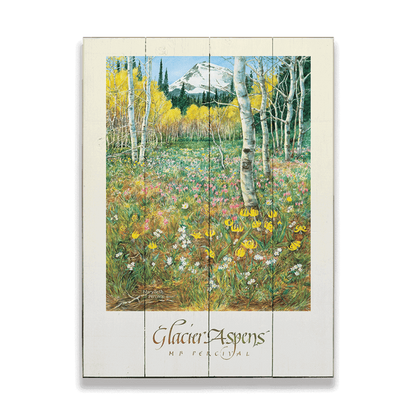 Glacier Aspens - Wood & Metal Wall Art