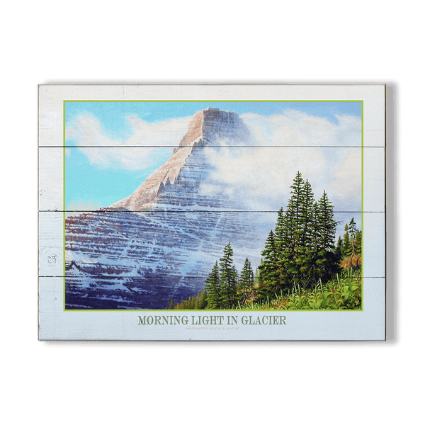 Morning Light in Glacier - Wood & Metal Wall Art