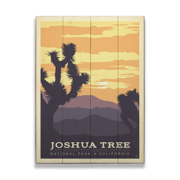 Joshua Tree National Park: Sunset - Wood & Metal Wall Art