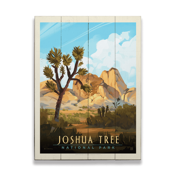 Joshua Tree National Park: Windswept Wonder - Wood & Metal Wall Art