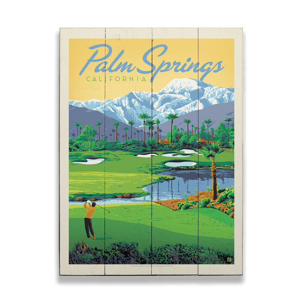 Palm Springs: Tee Time - Wood & Metal Wall Art