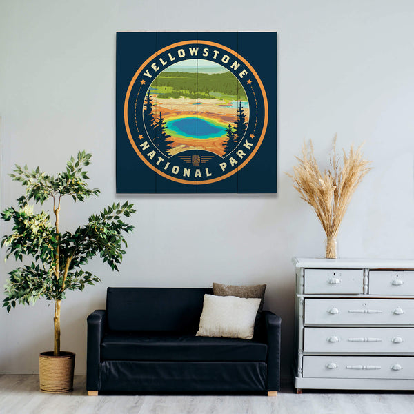 Grand Prismatic Spring, Yellowstone - Wood & Metal Wall Art