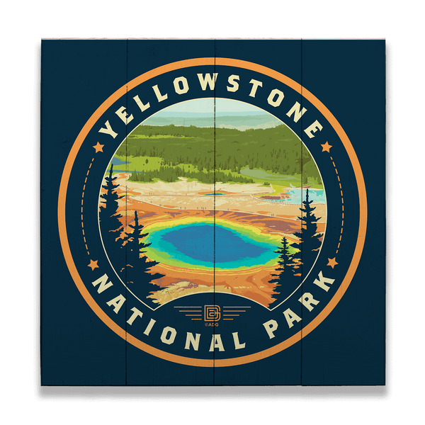 Grand Prismatic Spring, Yellowstone - Wood & Metal Wall Art