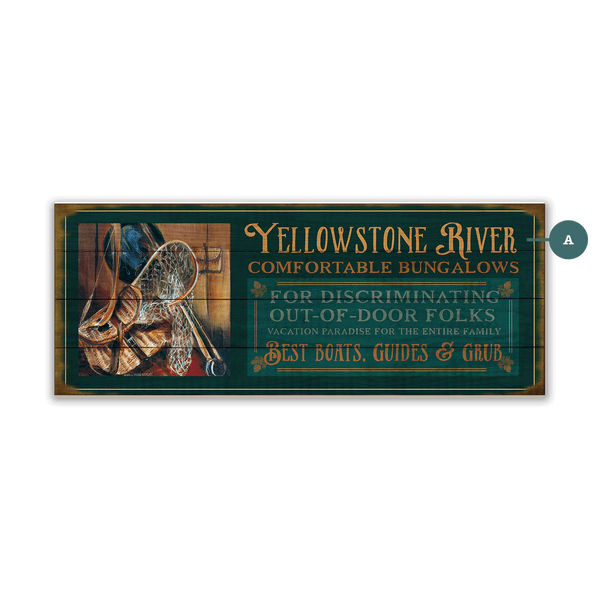 Yellowstone River Bungalows - Wood & Metal Wall Art