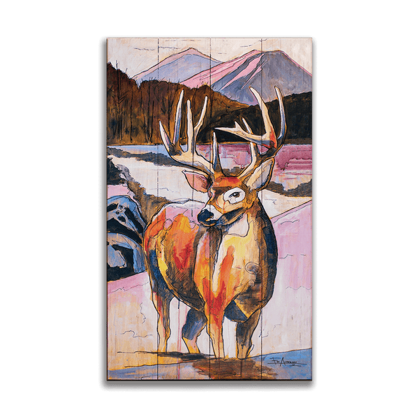 Contemporary Buck - Wood & Metal Wall Art