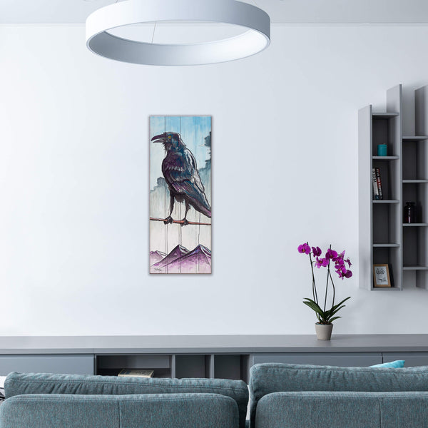 The Raven's Realm - Wood & Metal Wall Art