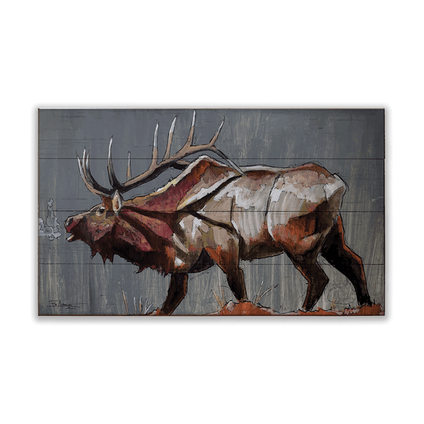 Elk Morning Bugle - Wood & Metal Wall Art