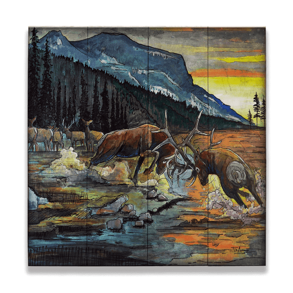 Bull Fight - Wood & Metal Wall Art