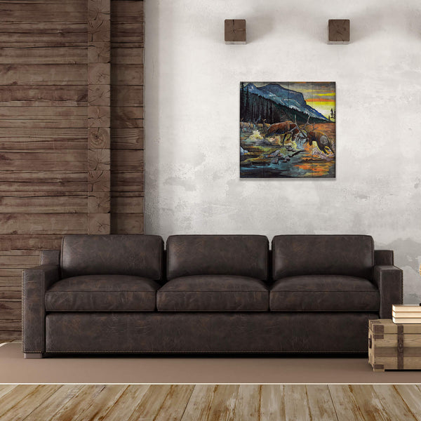 Bull Fight - Wood & Metal Wall Art