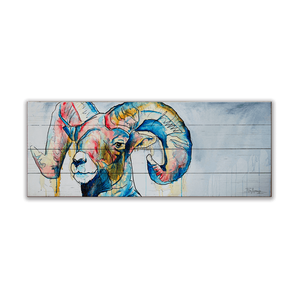 Rocky Mountain Ram - Wood & Metal Wall Art