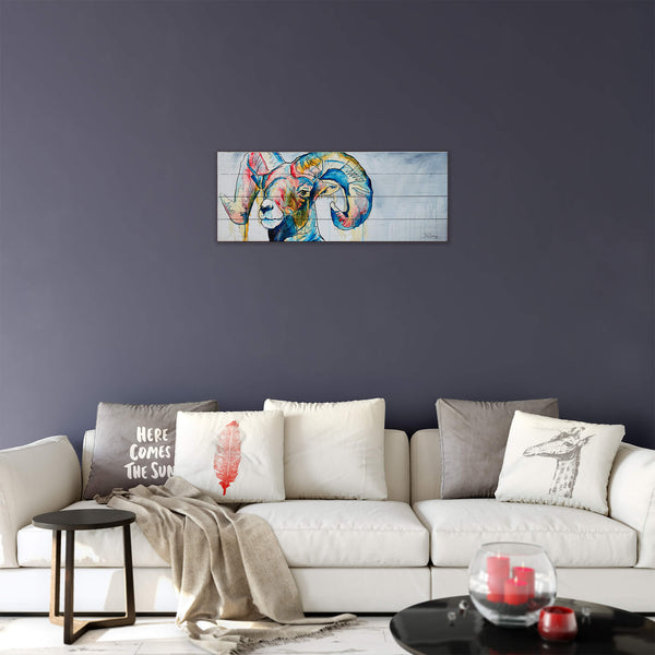 Rocky Mountain Ram - Wood & Metal Wall Art
