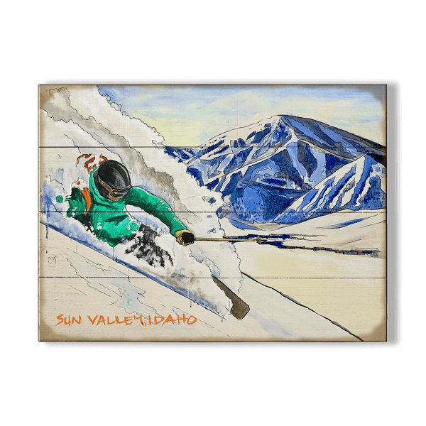 Ski the Dream in Sun Valley - Wood & Metal Wall Art